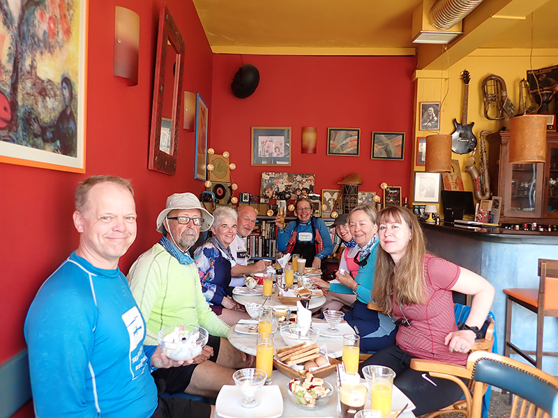 breakfast at Spavento, Kioni, Ithaca