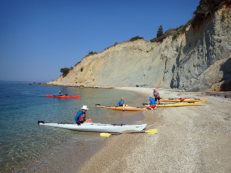 clay beach in Lourdas